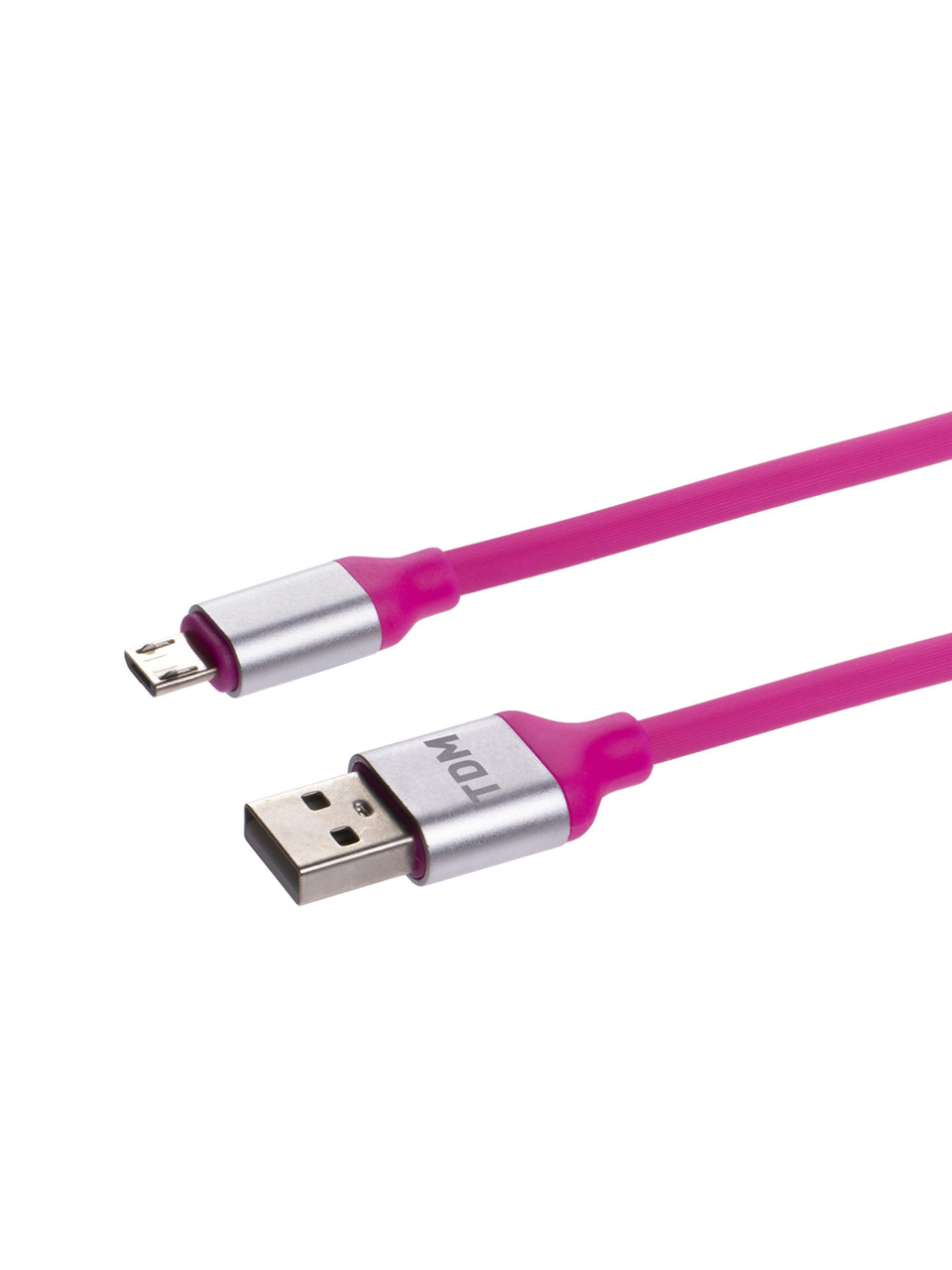 Дата-кабель, ДК 19, USB - micro USB, 1 м, силиконовая оплетка, розовый, TDM - фото 3 - id-p109278094