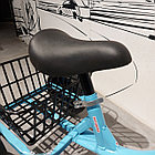 Детский трехколесный велосипед с корзинкой и регулируемым сидением по высоте. Голубой., фото 4