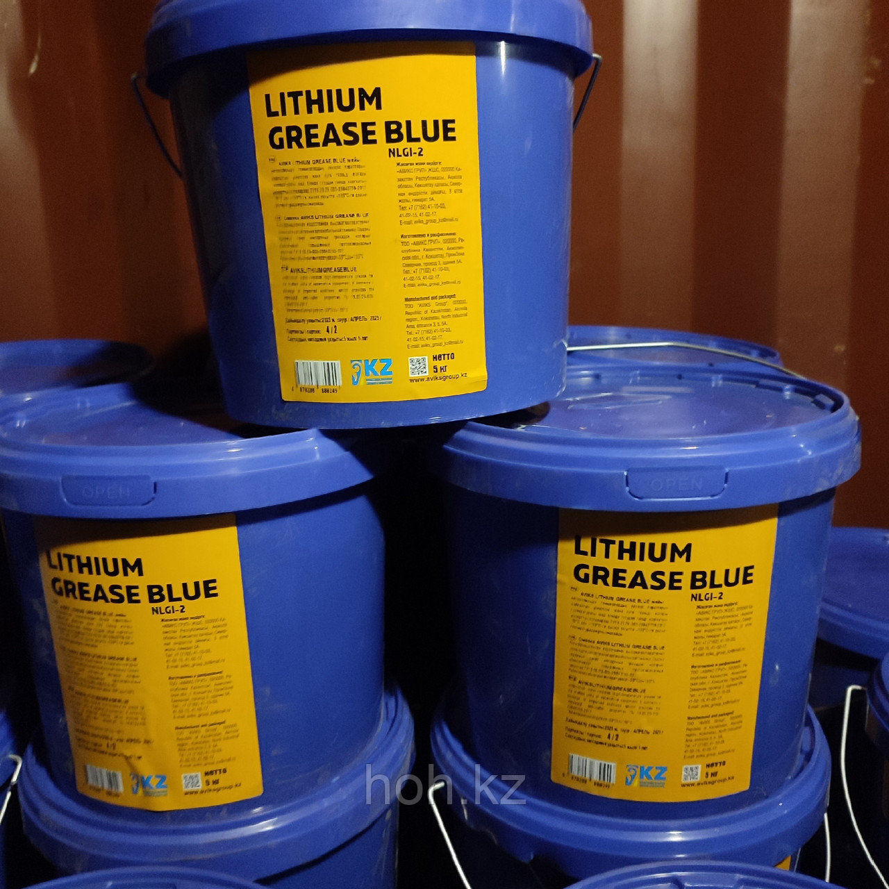 Смазка  AVIKS LITHIUM GREASE BLUE синяя ведро 5 кг