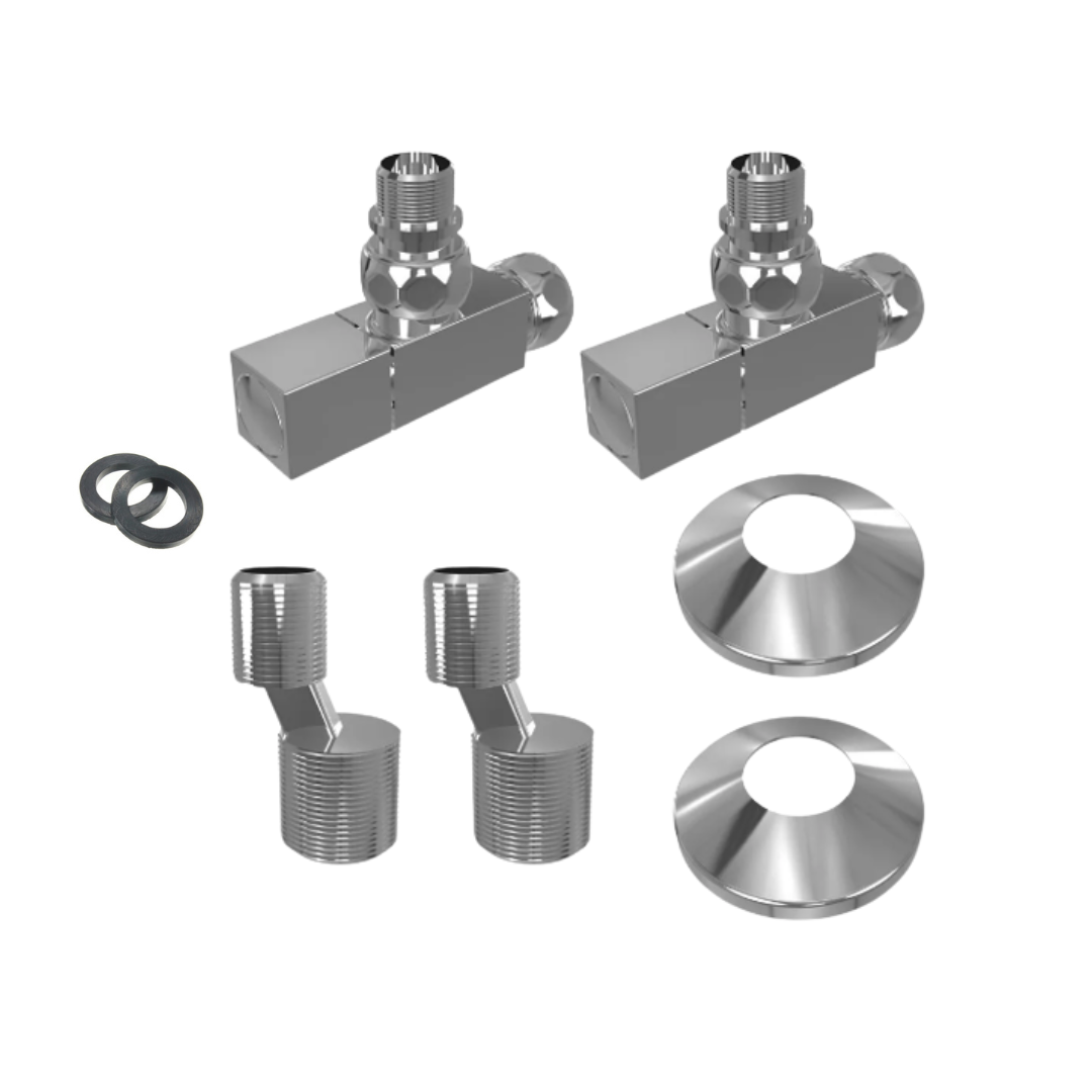 Краны Giordano LT39 1/2''x3/4'' Хром-Квадратный (Комплект)