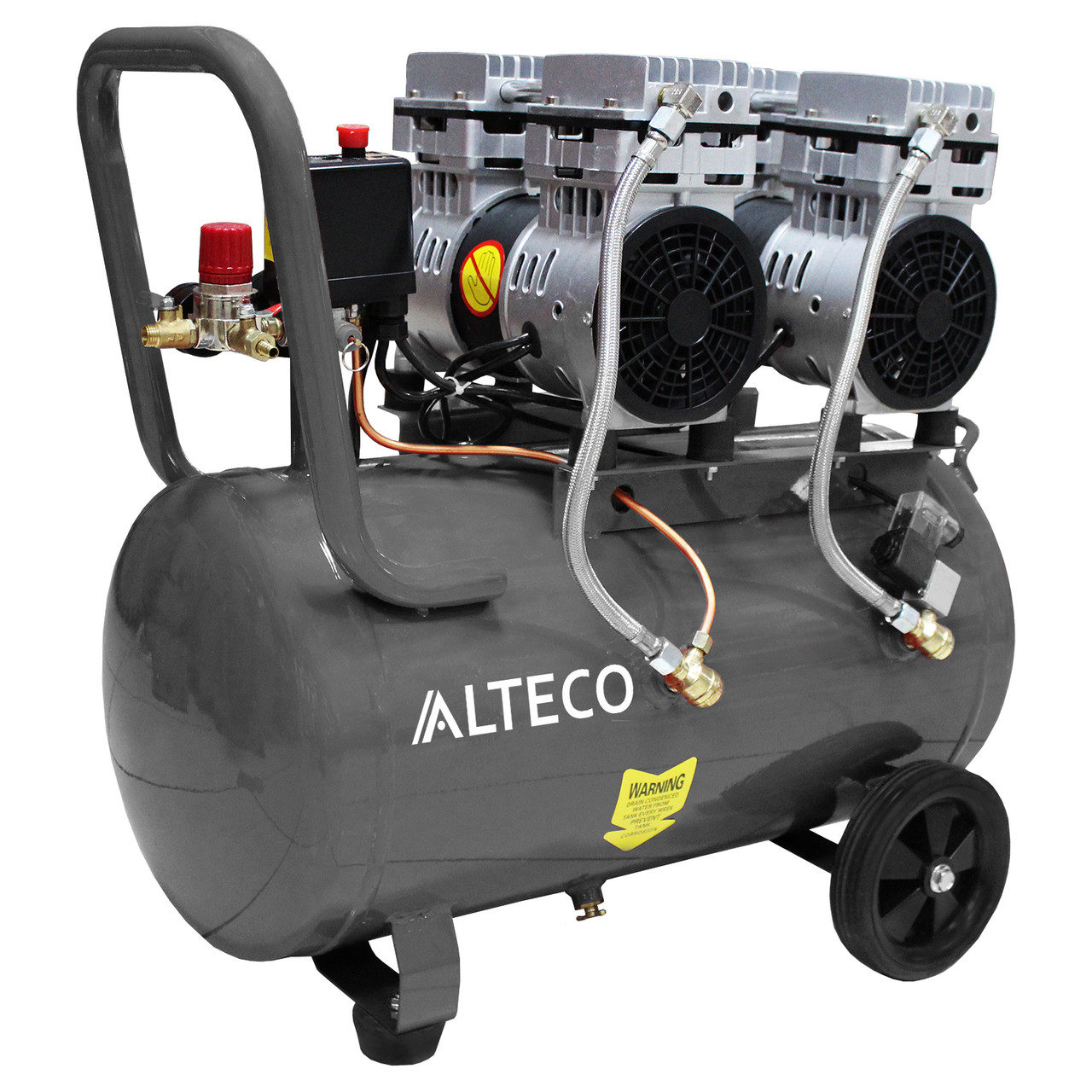 Безмасляный компрессор ALTECO 50 L 17831 (0.75 кВт; 50 л; 240 л/мин; 8 бар; 220 В, безмасляный)