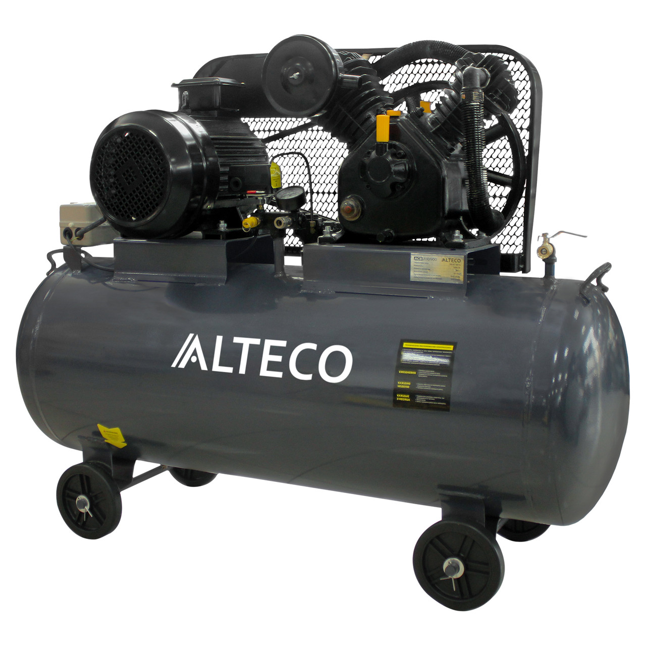 Компрессор масляный ALTECO ACB-200/900 53405 (4.0 кВт; 200 л; 670 л/мин; 12.5 бар; 380 В)