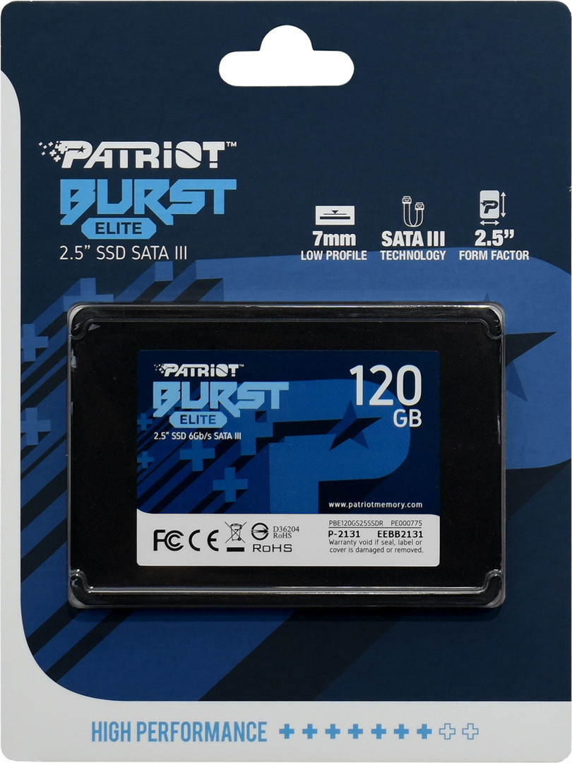 Твердотельный накопитель SSD Patriot Burst, 120 GB ,SATA PBE120GS25SSDR, 7mm, SATA 6Gb/s - фото 3 - id-p102012401
