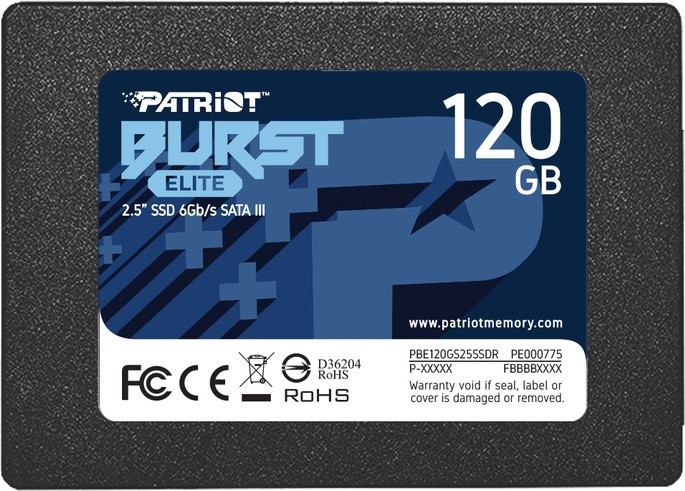 Твердотельный накопитель SSD Patriot Burst, 120 GB ,SATA PBE120GS25SSDR, 7mm, SATA 6Gb/s - фото 1 - id-p102012401