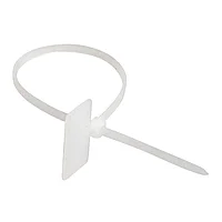 Хомут нейлоновый с площадкой белый 4х150, в упаковке 100шт.