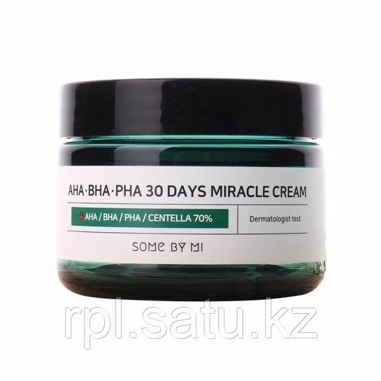 Крем для проблемной кожи лица с кислотами-SOME BY MI AHA BHA PHA 30 DAYS MIRACLE CREAM - фото 2 - id-p109287341