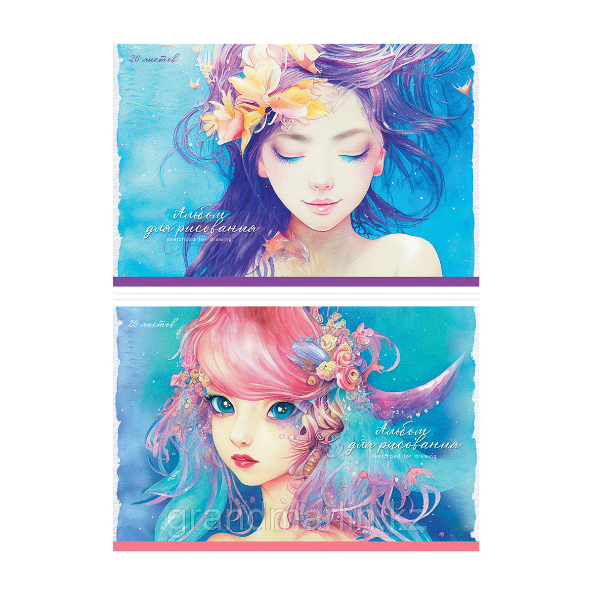 Альбом для рисования 20л., А4, на склейке ArtSpace "Рисунки. For girls", фото 1