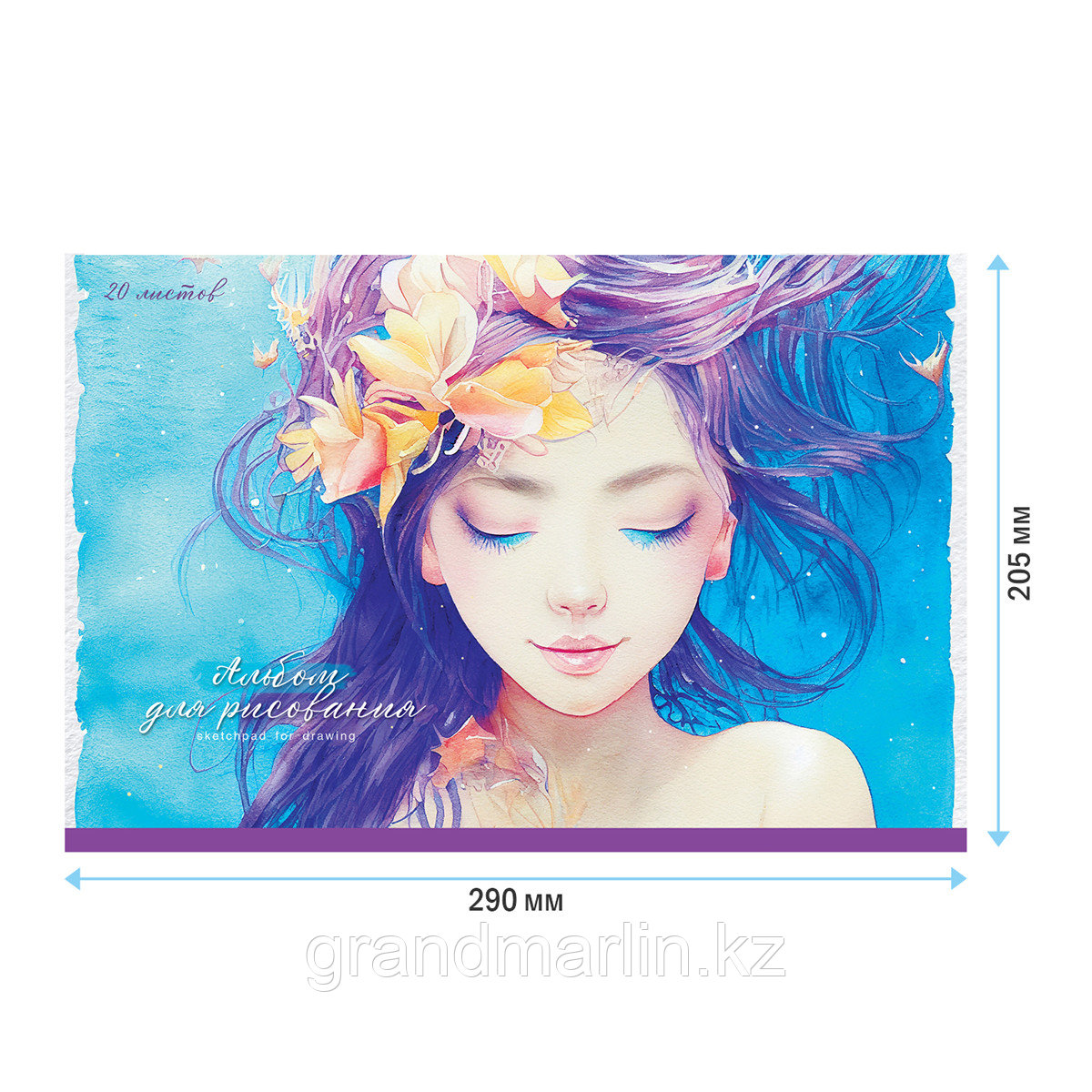 Альбом для рисования 20л., А4, на склейке ArtSpace "Рисунки. For girls" - фото 3 - id-p109287443