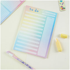 Блок для записей (To Do list) MESHU 14,8*21,0см (А5), 50л., "Candy color", на склейке