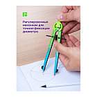 Готовальня Berlingo "Radiance", 2 предмета, циркуль 170мм, голубой/зеленый градиент, пластиковый фут, фото 8