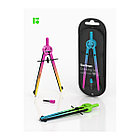 Готовальня Berlingo "Radiance", 2 предмета, циркуль 170мм, голубой/зеленый градиент, пластиковый фут, фото 10