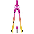 Готовальня Berlingo "Radiance", 2 предмета, циркуль 170мм, желтый/розовый градиент, пластиковый футл, фото 4