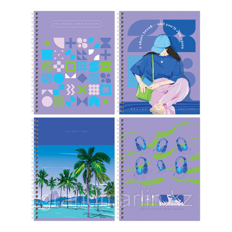 Тетрадь 96л., А5, клетка на гребне BG "Индиго", фото 1