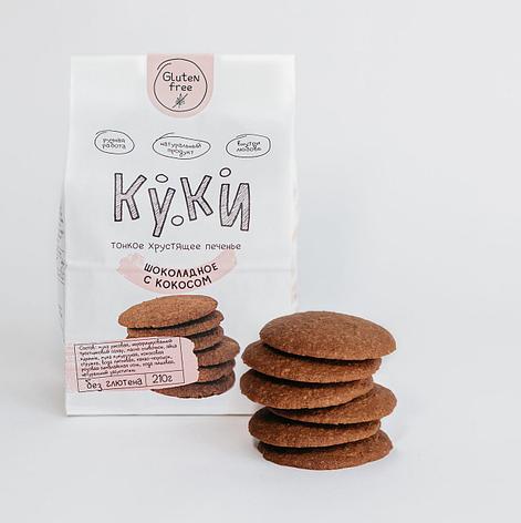 "Куки" Печенье с сочетанием насыщенного какао и ароматной кокосовой стружки, фото 2