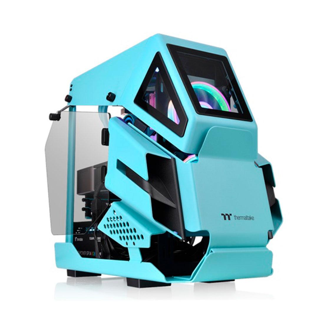 Компьютерный корпус Thermaltake AH T200 Turquoise без Б/П 2-012140 CA-1R4-00SBWN-00