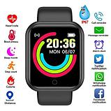 Умные часы-фитнес браслет FitPro Flash Y68 {Bluetooth, Android, iOS, IP67, датчик пульса и давления} (Белый), фото 3