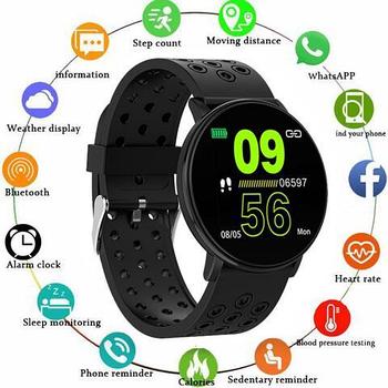 Умные часы-фитнес браслет FitPro MAX 119+ {Bluetooth, Android, iOS, IP67, датчик пульса и давления} (Черный)