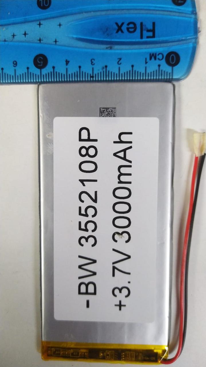 Литий-полимерный аккумулятор BW3552108P (108X52X3mm) 3,7V 3000 mAh - фото 2 - id-p109291581