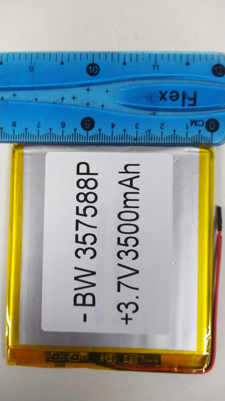 Литий-полимерный аккумулятор BW357588P (88X80X3mm) 3,7V 3500 mAh - фото 2 - id-p109291974
