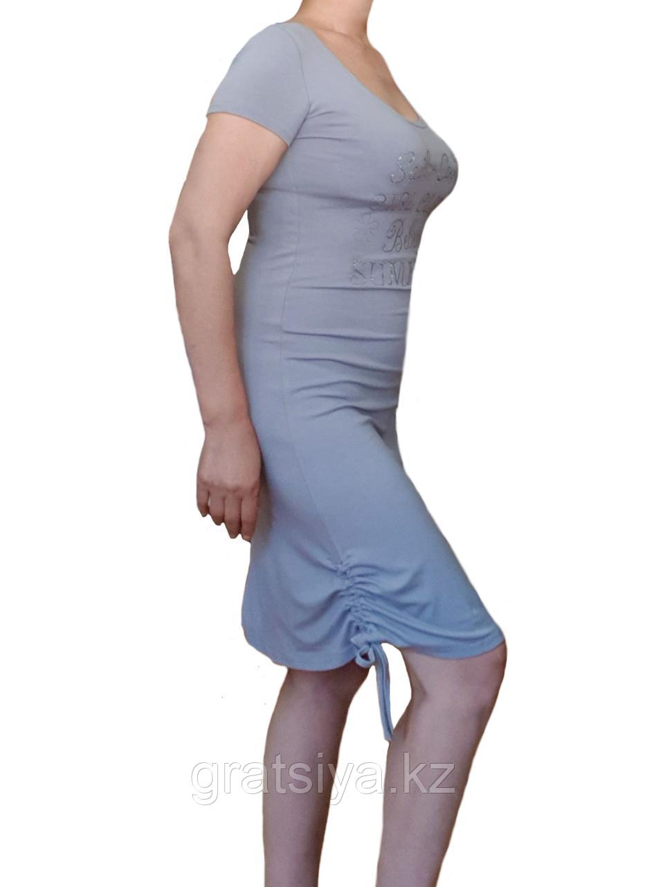 Женское Летнее Прямое Облегающее Платье Повседневное Миди - фото 5 - id-p101103996