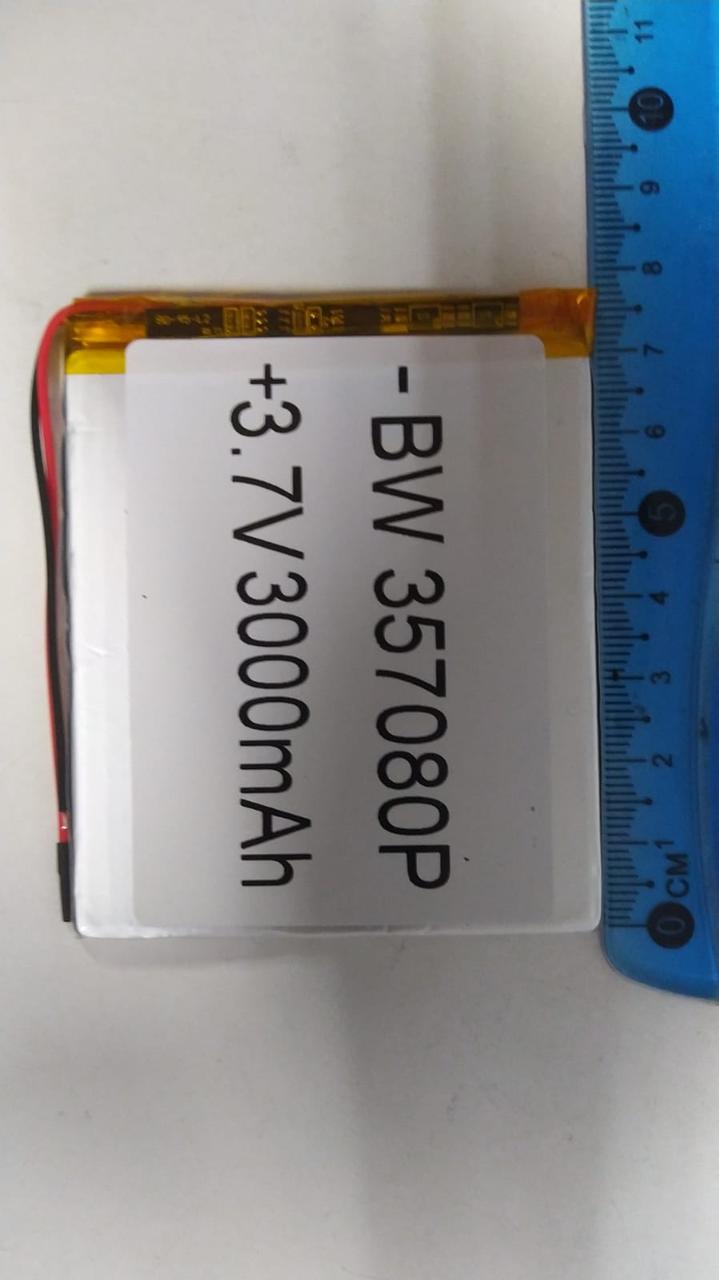 Литий-полимерный аккумулятор BW357080P (78X64X3mm) 3,7V 3000 mAh - фото 3 - id-p109292003