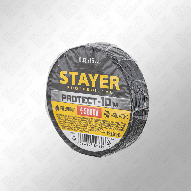 Изолента Stayer Protect Черная - фото 1 - id-p109292062