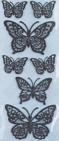 RKA7403 Черные мерцающие бабочки. Стикер