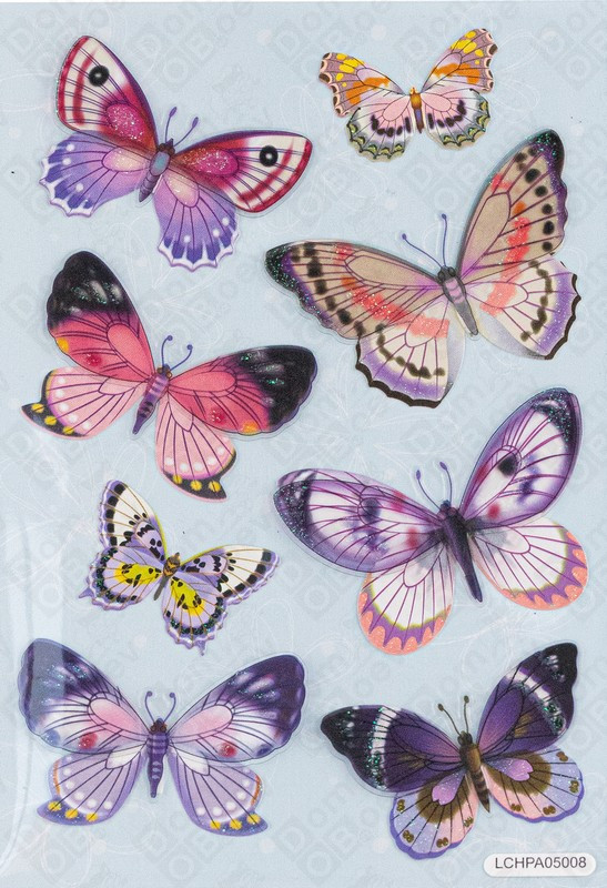 LCHPA05008 Бабочки розовые мини. Стикер - фото 1 - id-p109297397