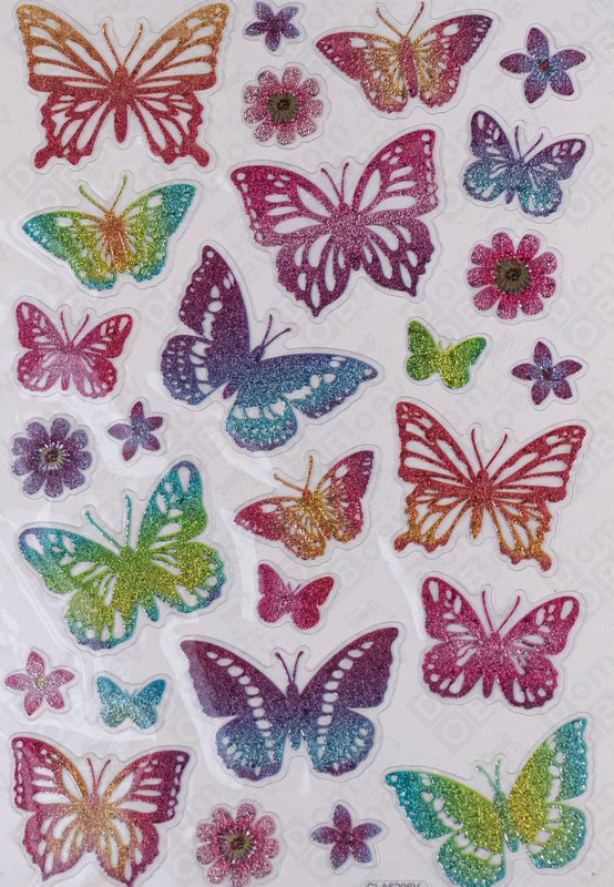 CLA5206 Радужные бабочки-мини. Стикер - фото 1 - id-p109297536