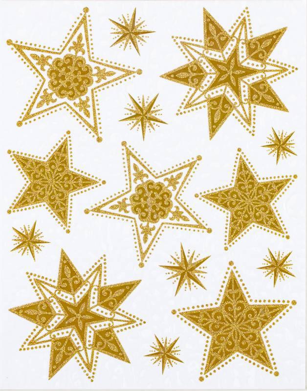 WDX1837A Золотые звезды №1. Стикер - фото 1 - id-p109297931