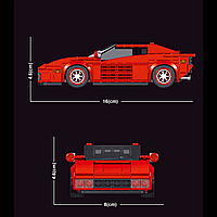 Конструктор Ferrari Testarossa 316 деталей