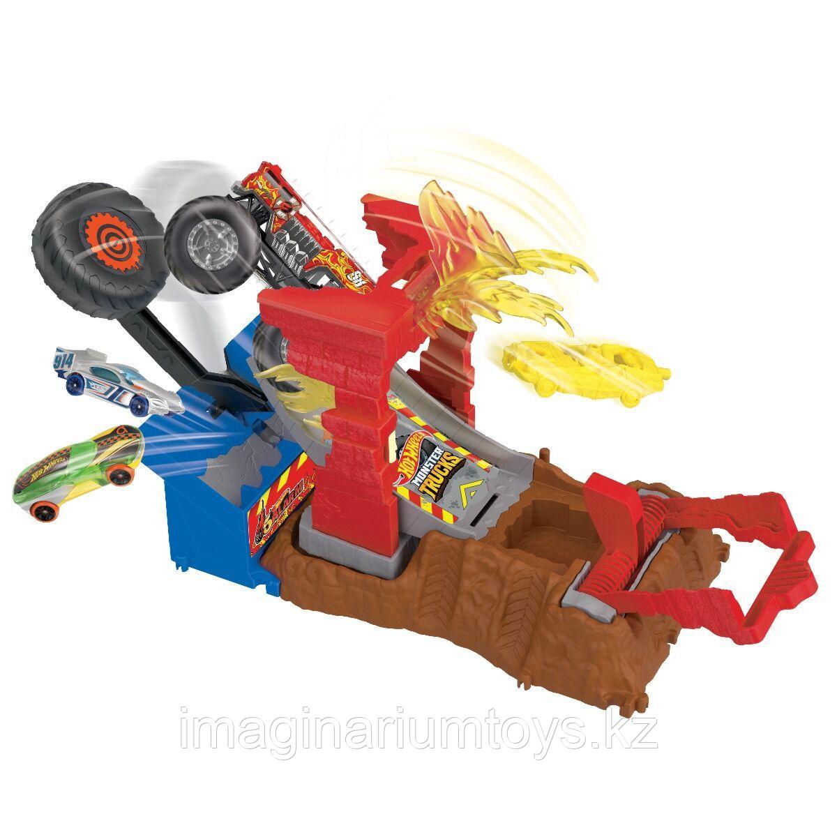 Hot Wheels игровой набор с Монстр траком Столкновение с огнем - фото 4 - id-p109299482