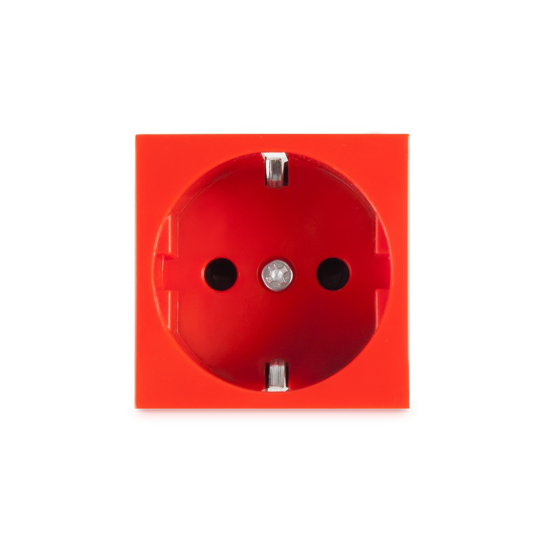 Розетка электрическая Рувинил типа Shuko 45x45 мм красная 70102 - фото 1 - id-p109301545