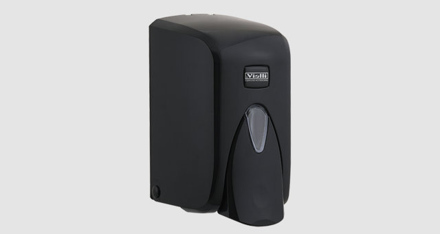 Диспенсер (дозатор) для пенки для мытья рук Vialli F5В (чёрного цвета) 500мл. - фото 1 - id-p85525450