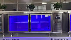 Холодильный стол со стеклом.  t 10~2. 1500*700 см. HC9-1570B