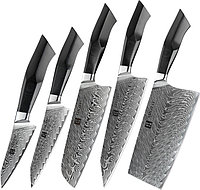 XINZUO набор ножей B32-A5, лезвие: дамасская сталь 5 шт