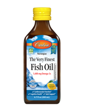 Рыбий жир The Very Finest Fish Oil 1600 mg Lemon 200ml - фото 1 - id-p109311476