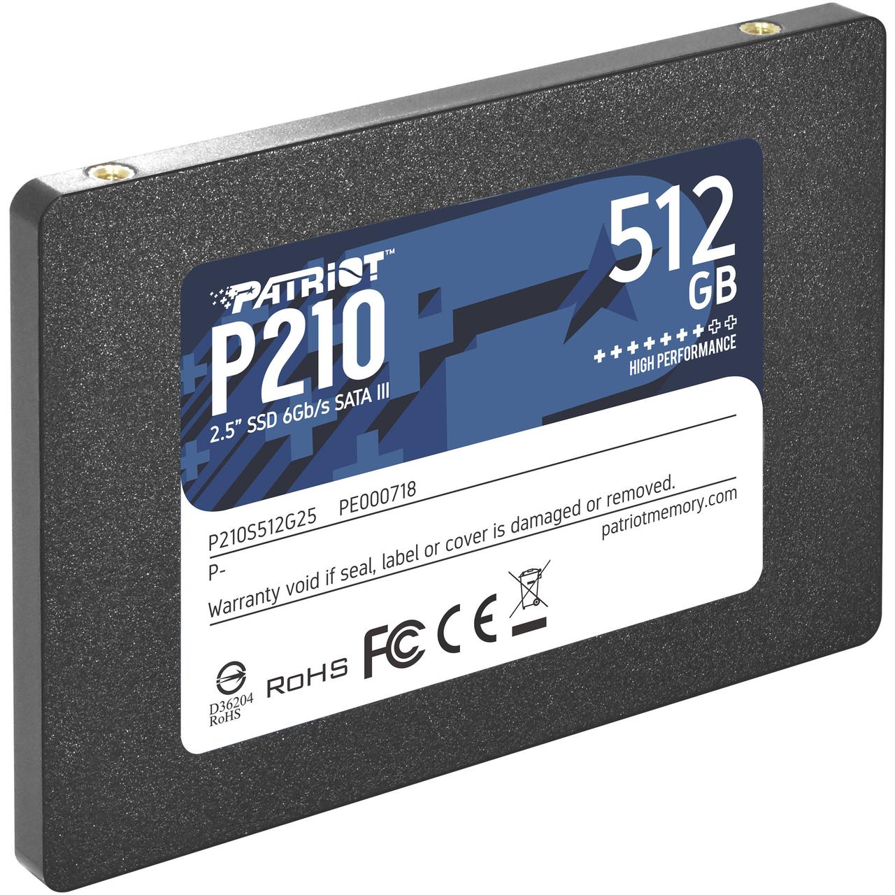 Винчестер SSD 2.5 512GB Patriot P210 (P210S512G25)