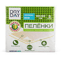 MODUM Пелёнки гигиенические одноразовые впитывающие DRY DAY Normal 60х60 №5