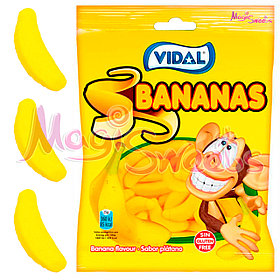 VIDAL Мармелад "Бананы" 90 гр./ Упаковка 14 шт./ Испания