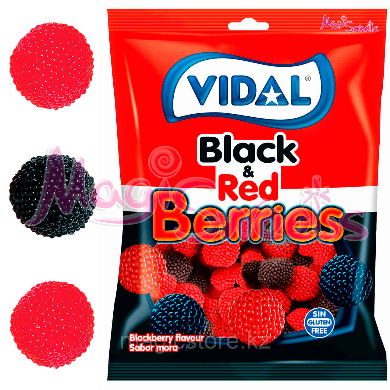 VIDAL Мармелад "Красные и черные ягоды" 90 гр./ Упаковка 14 шт./ Испания