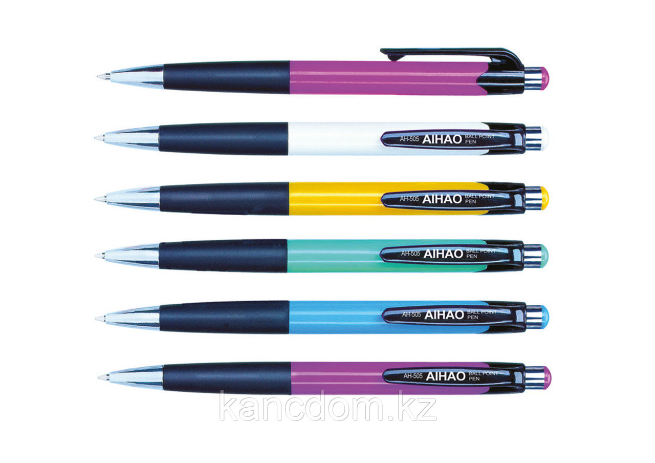 Ручка шариковая автоматическая 0,7 мм Aihao 505 синяя