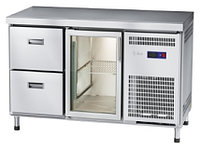 Стол холодильный Abat СХС-70-01 (1 дверь-стекло, 2 ящика, без борта)