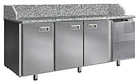 Стол холодильный для пиццы Finist СХСпцгб-700-3 (боковой холодильный агрегат) с гранитными столешницей и