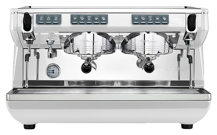 Кофемашина Nuova Simonelli Appia Life 2Gr V белая, высокие группы, экономайзер, автомат - фото 1 - id-p109321028