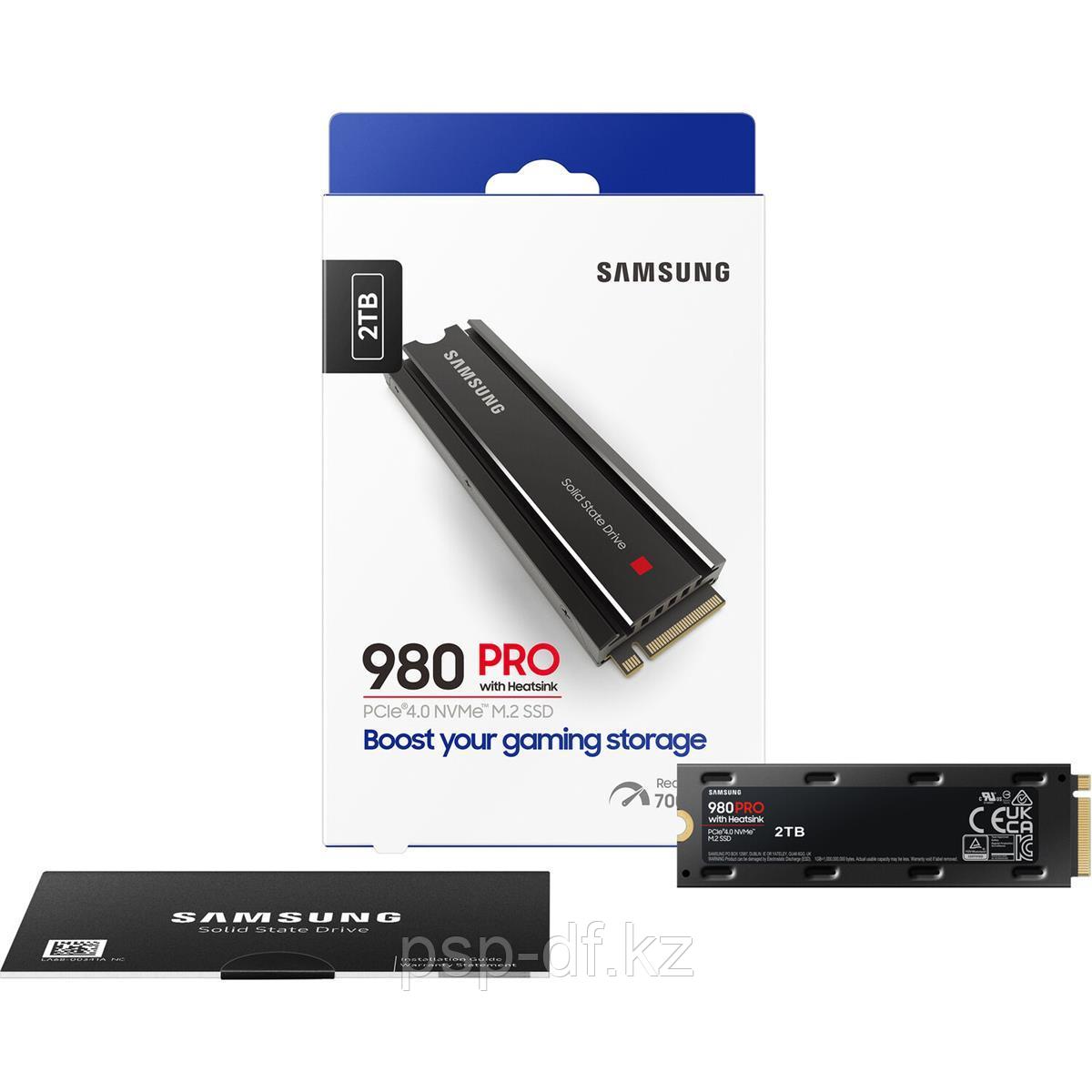 Внутренний жесткий диск Samsung 1TB 980 PRO PCIe 4.0 x4 M.2 Internal SSD с радиатором - фото 2 - id-p109327727