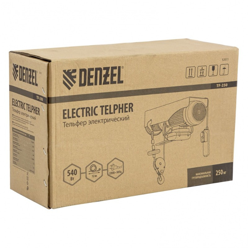Тельфер электрический Denzel TF-250 - фото 9 - id-p109328169
