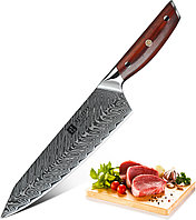 XINZUO шеф-нож B27-CS, лезвие: дамасская сталь