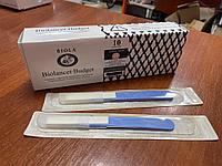 СКАЛЬПЕЛЬ BIOLANCET BUDGET №15 С ЗАЩИТНЫМ КОЛПАЧКОМ ИЗ УГЛЕРОДИСТОЙ СТАЛИ, ОДНОРАЗОВЫЙ СТЕРИЛЬНЫЙ