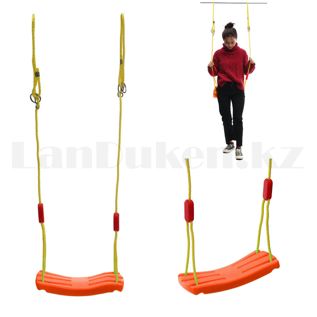 Детские подвесные качели Swing sports world 37х17 см оранжевые - фото 1 - id-p109306781